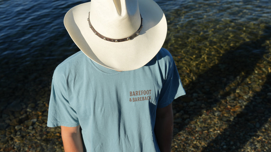 Born Bareback Tee — Vintage Blue