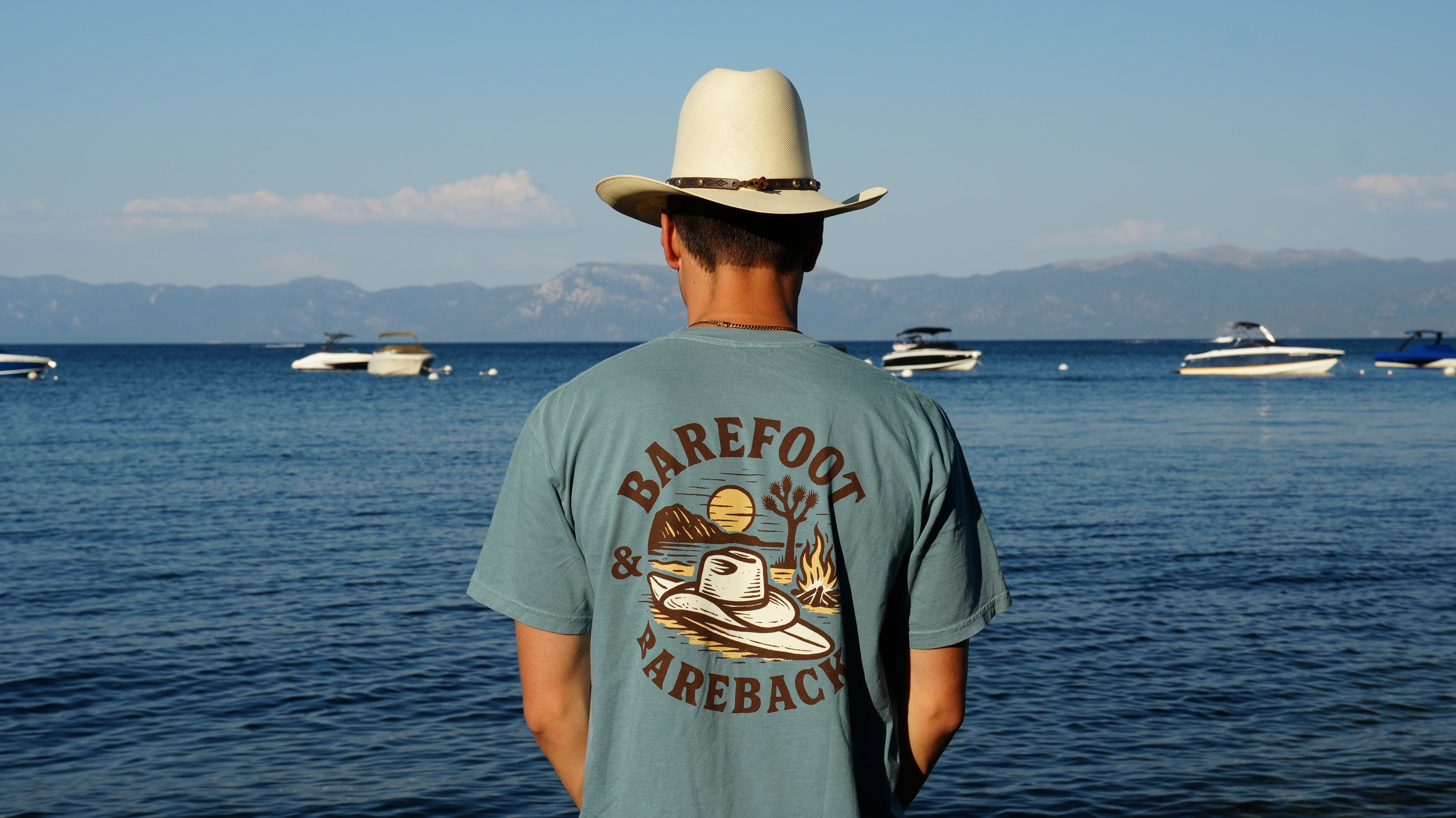 Born Bareback Tee — Vintage Blue